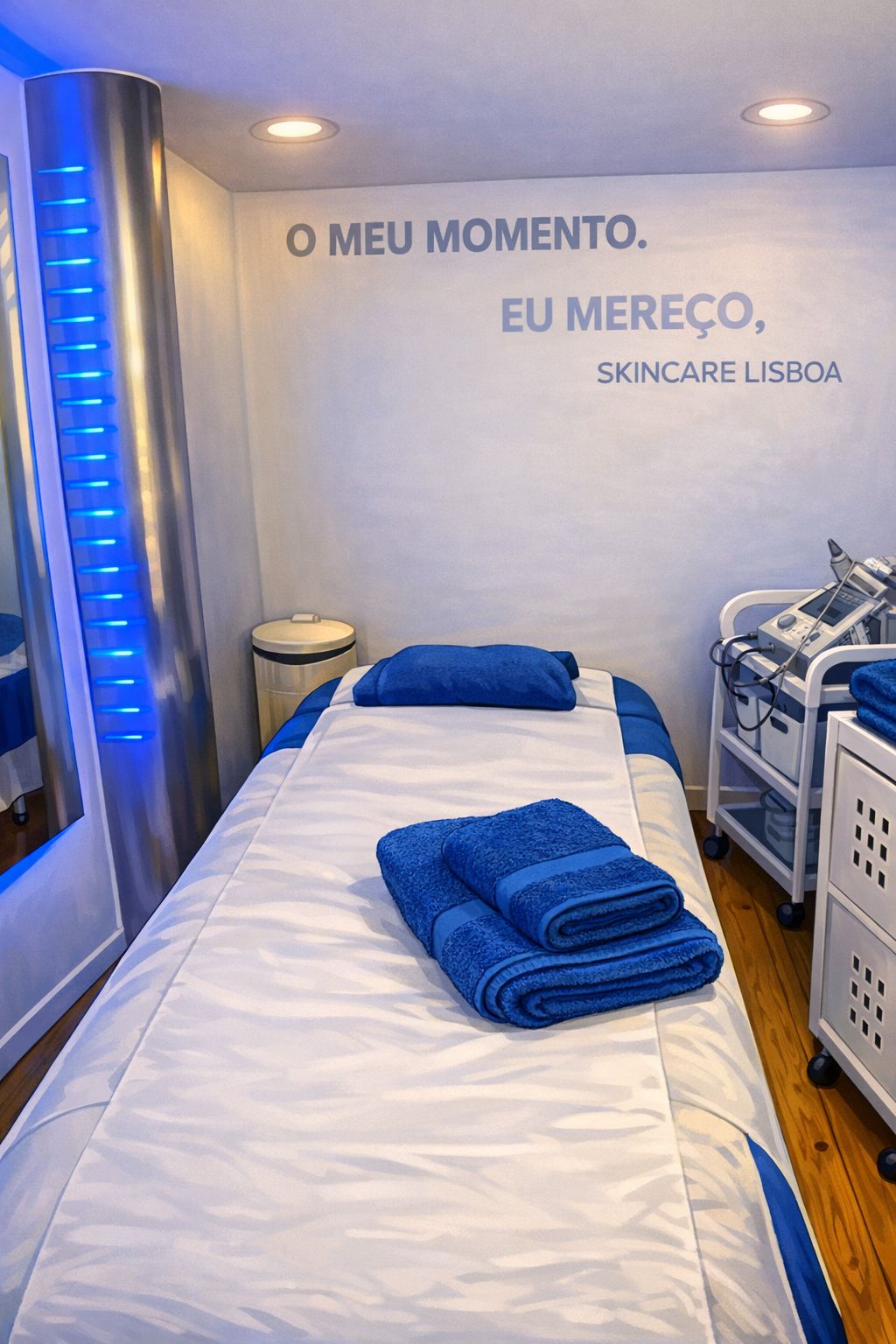Cabine de tratamento premium da Skincare Lisboa